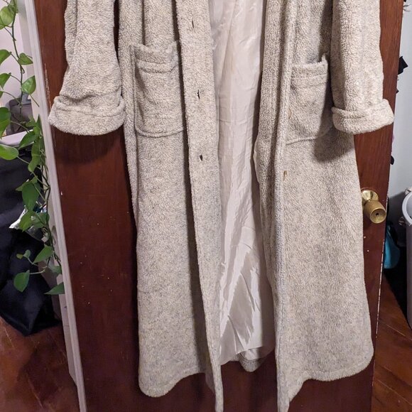 Full length vintage hooded teddy coat (size L) - Picture 3 of 7